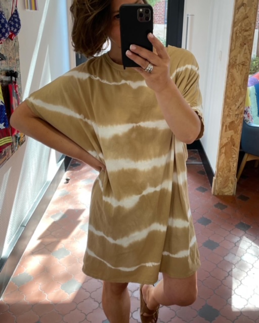 robe courte tie and dye